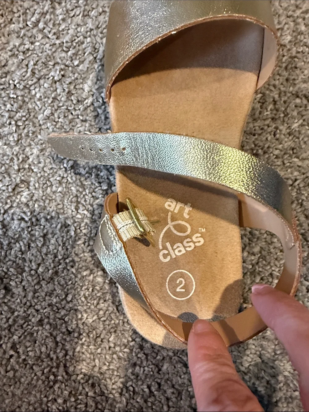 art class Metallic Gold Crisscross Buckle Sandals